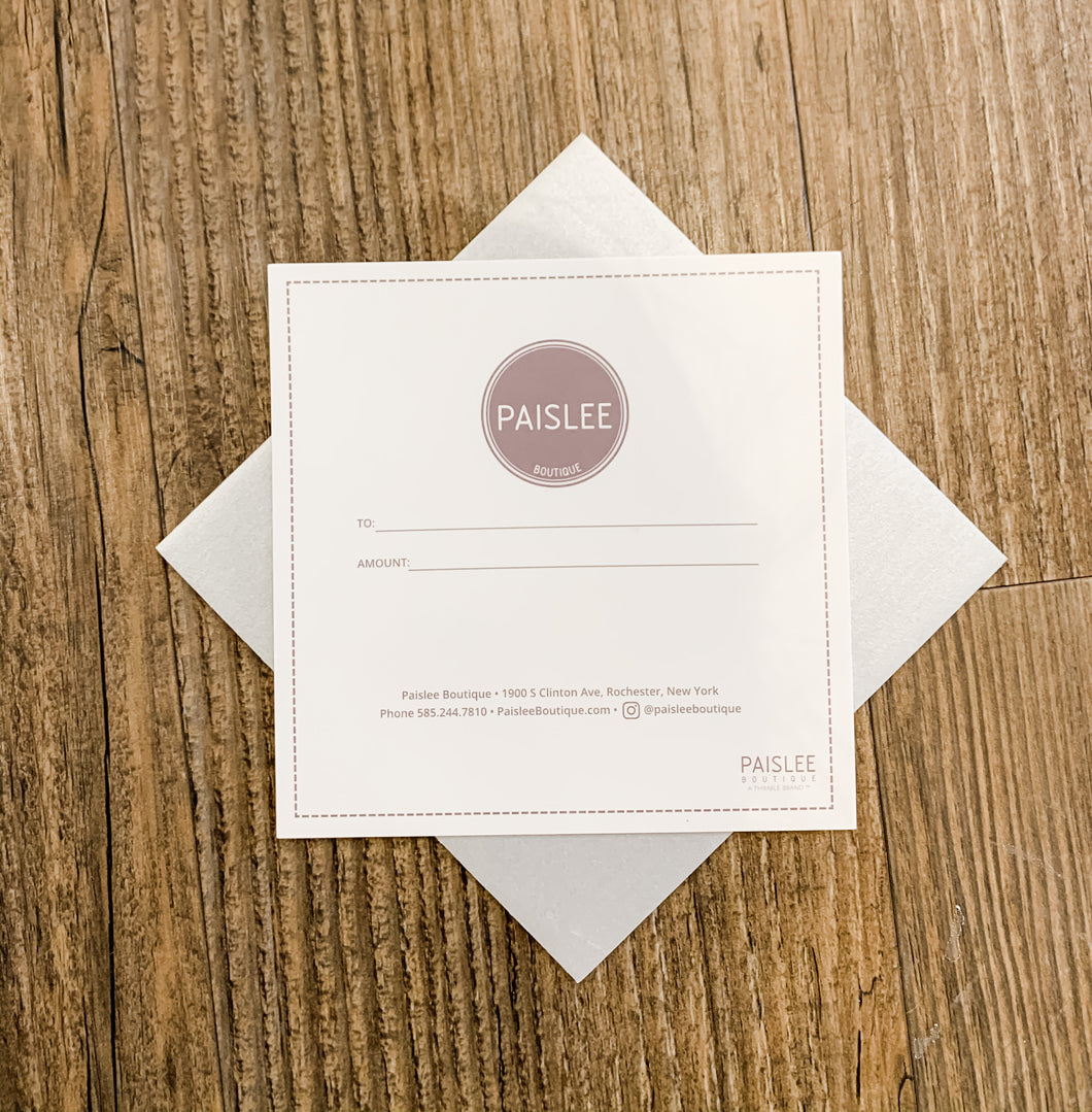 Paislee Boutique Giftcard